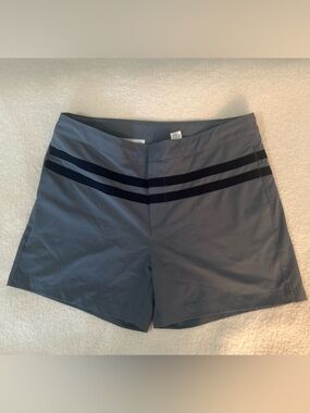 The Normal Brand Slate Gray Shorts with Subtle Stripes Size 36